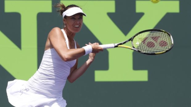 Martina Hingisová na turnaji v Miami, kde získala první titul od loňského comebacku