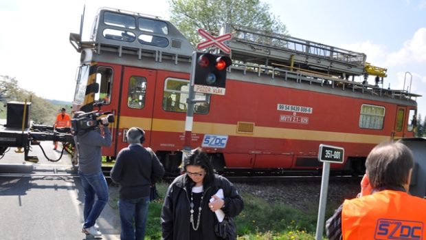 Test signalizačního zařízení na přejezdu u Chotěboře