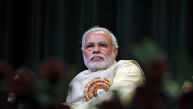 Lídr Indické  lidové  strany  (BJP) a možný budoucí premiér Narendra Modi