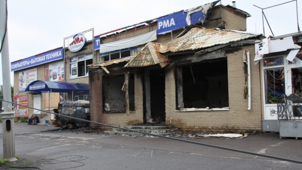 Ukrajinský Slavjansk poničený boji teď připomíná spíše město duchů