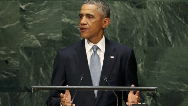 Americký prezident Barack Obama promluvi na Valném shromáždění OSN. 24. 9. 2014