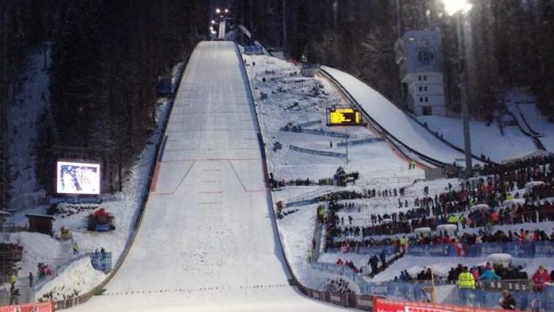 Můstek v rakouském Bischofshofenu se hodně liší oproti dalším dějištím série