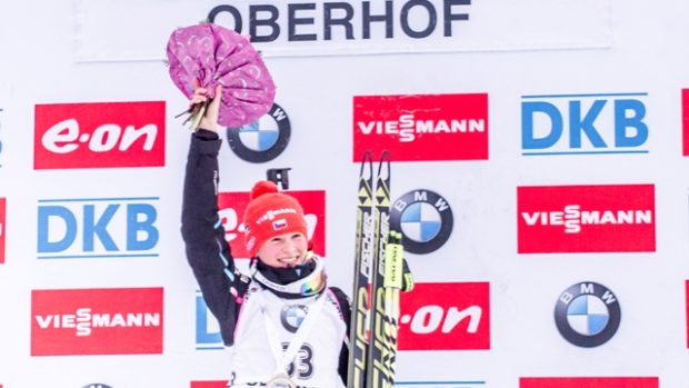 Veronika Vítková vyhrála v Oberhofu první závod SP v kariéře