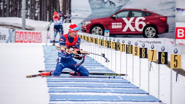 Ondřej Moravec se připravuje na střelbu