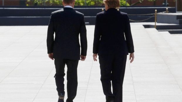 Kancléřka Angela Merkelová a prezident Vladimir Putin