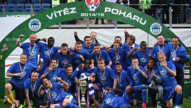 Fotbalisté Liberce se radují z vítězství v Poháru FAČR