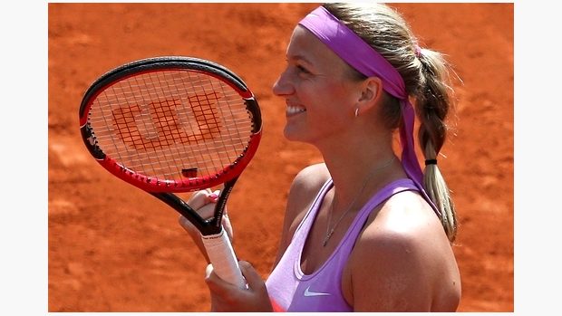 Spokojená Petra Kvitová se právě probojovala do osmifinále French Open