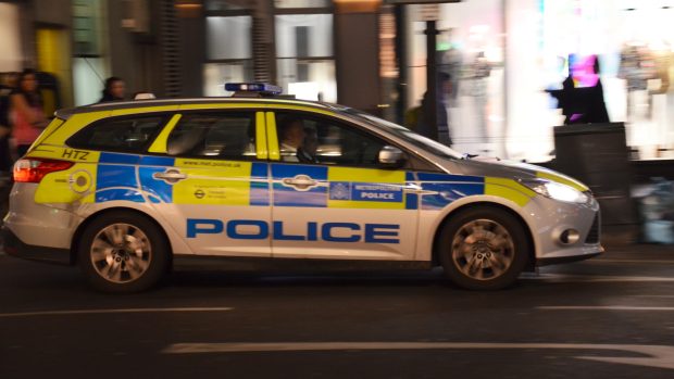Britská policie, policejní auto, vůz, Velká Británie, policie ve Velké Británii (ilustrační foto)