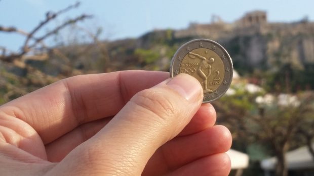 Řecko, euro (ilustrační foto)