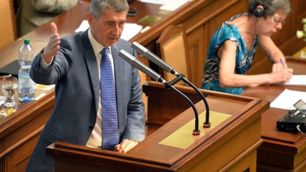 Ministr financí Andrej Babiš na schůzi Poslanecké sněmovny 10. července v Praze