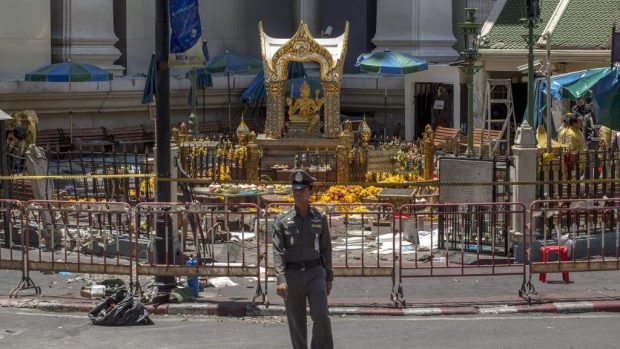 Místo výbuchu v thajském Bangkoku