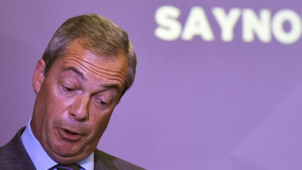 Šéf Strany nezávislosti Spojeného království (UKIP) Nigel Farage zahájil novou kampaň za odchod Velké Británie z EU
