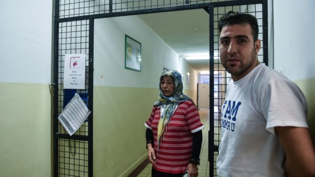 Zařízení pro uprchlíky v Bělé pod Bezdězem na Mladoboleslavsku (na snímku z 5. listopadu 2015)