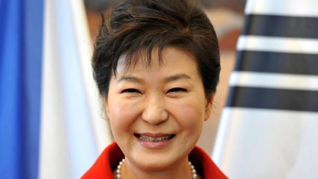 Jihokorejská prezidentka Pak Kun-hje v Praze