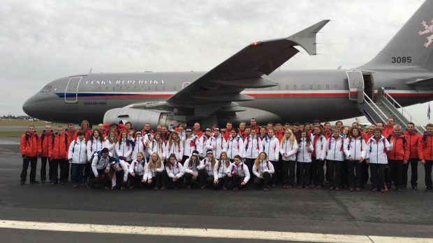 Olympijský tým před odletem do Norska na Zimní olympijské hry mládeže