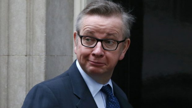 Britský ministr spravedlnosti Michael Gove