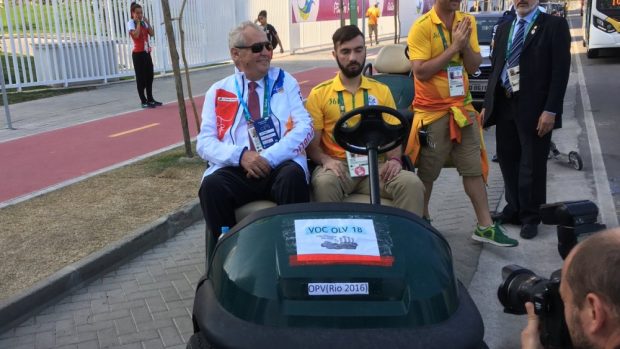Prezident Miloš Zeman je osobně přítomen v olympijském Riu