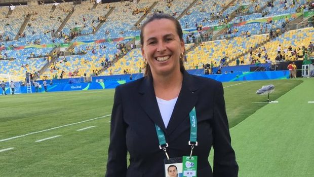 Dagmar Damková na stadionu Maracaná během MS 2014 v Brazílii.