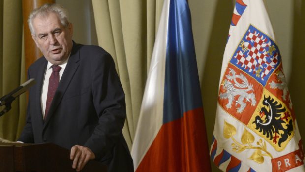 Prezident Miloš Zeman při projevu ke zvolení Donalda Trumpa americkým prezidentem