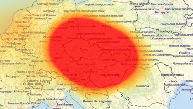 Výpadek Googlu na českém území