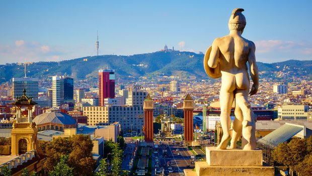 Barcelona, pohled na Plaza de Espana