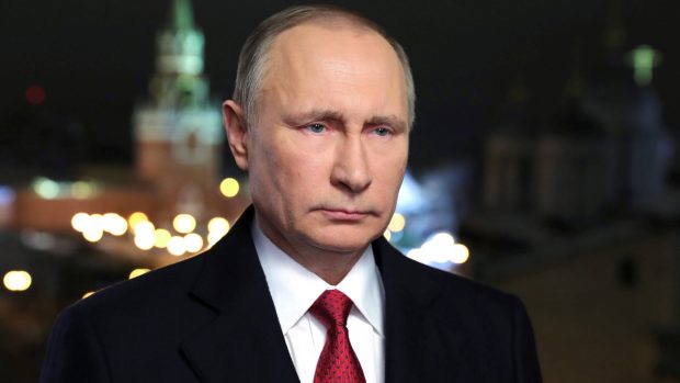 Ruský prezident Vladimir Putin při tradičním novoročním projevu