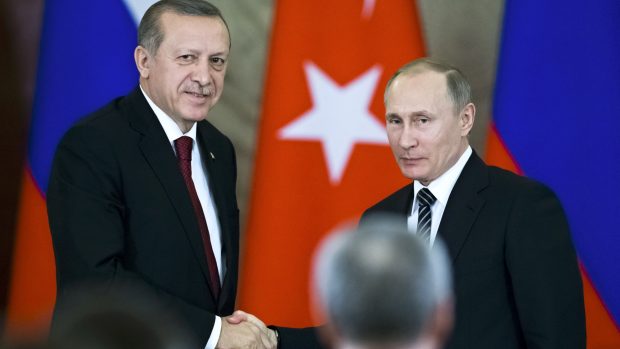 Turecký prezident Erdogan a ruský prezident Putin