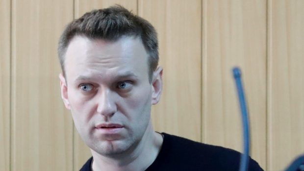 Alexej Navalnyj u ruského soudu (ilustrační).