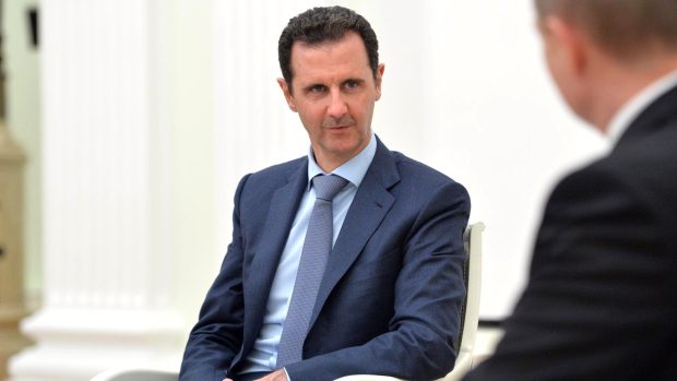 Syrský prezident Bašár Asad na setkání s Vladimirem Putinem v Kremlu