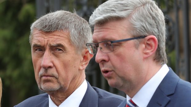 Předseda vlády Andrej Babiš (ANO) a vicepremiér Karel Havlíček (za ANO)