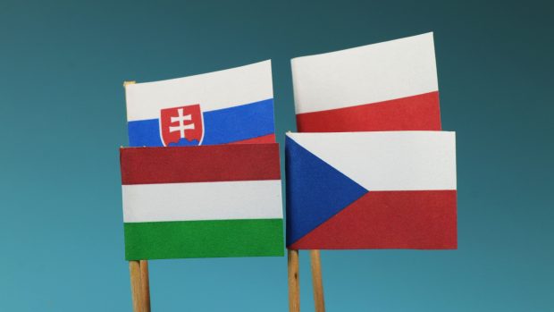 Vlajky států visegrádské čtyřky