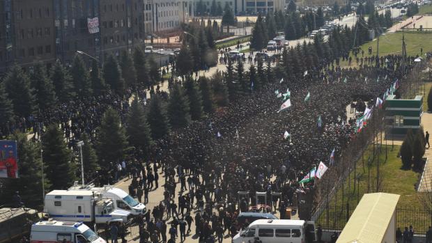Protesty v autonomní kavkazské republice Ingušsku