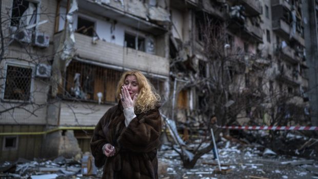 Raketový útok donutil obyvatele Kyjeva k útěku