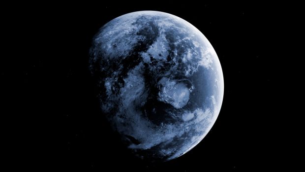 Vizualizace planety Země během doby ledové (ilustrační foto)