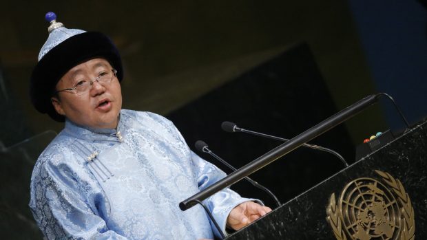 bývalý mongolský prezident Elbegdorj Tsakhia