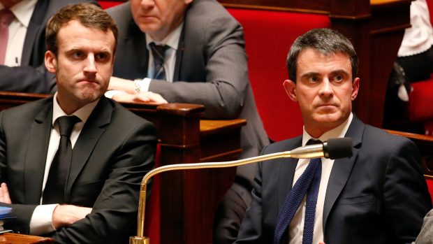 Emanuel Macron a Manuel Valls