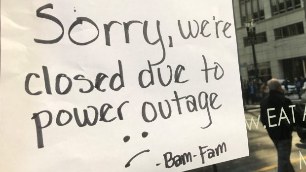 Kvůli blackoutu zavřela řada restaurací