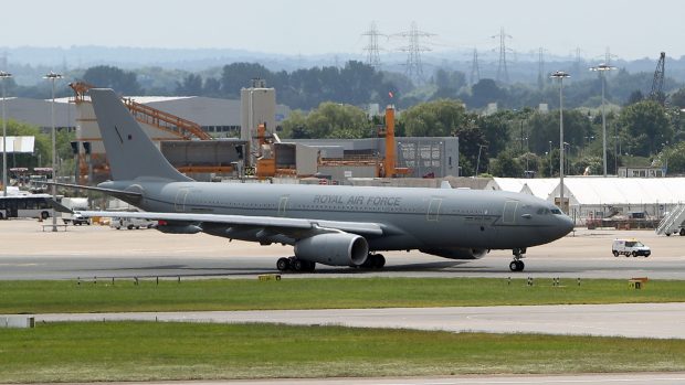 Letoun RAF Voyager používaný královskou rodinou a premiérem