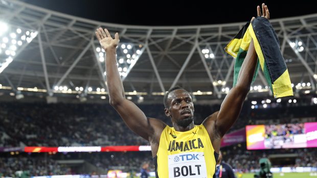 Jamajský sprinter Usain Bolt se loučí s fanoušky.