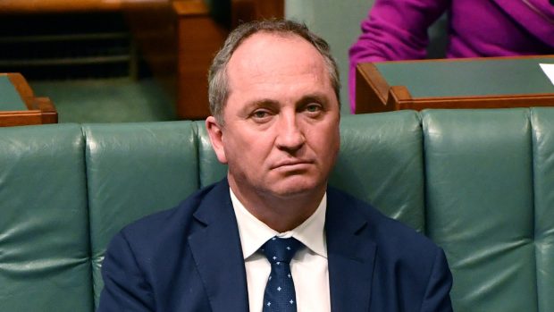 Australský vicepremiér Barnaby Joyce v australském parlamentu