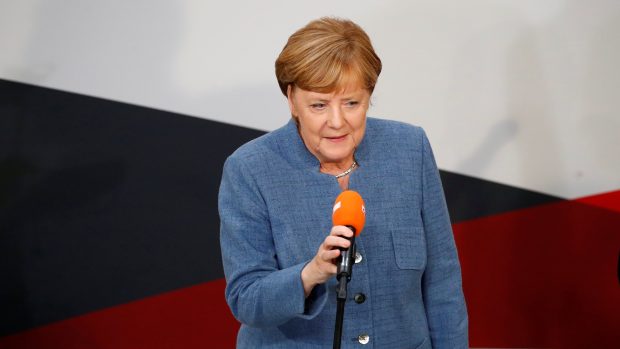Angela Merkelová po vyhlášení výsledků voleb