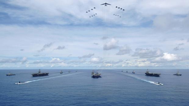 Letadlové lodě USA v Pacifiku (ilustrační foto)