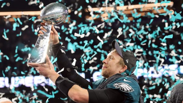 Quarterback Nick Foles, nejužitečnější hráč letošního Super Bowlu