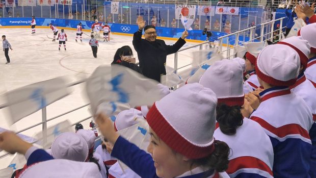 Dvojník Kim Čonng-una na olympiádě v Pchjongčchangu