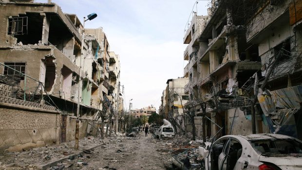 Město Douma v syrské východní Ghútě