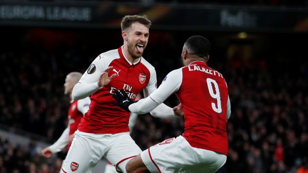 Aaron Ramsey a Alexandre Lacazette, dvě útočné hvězdy Arsenalu