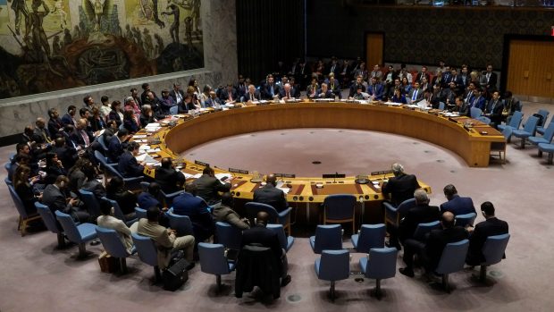 Zasedání Rady bezpečnosti OSN k situaci v Sýrii 14. dubna 2018