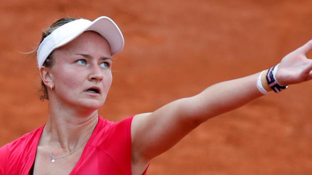 Barbora Krejčíková na tenisovém French Open.