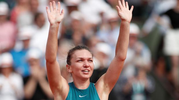 Simona Halepová po vítězství na Roland Garros