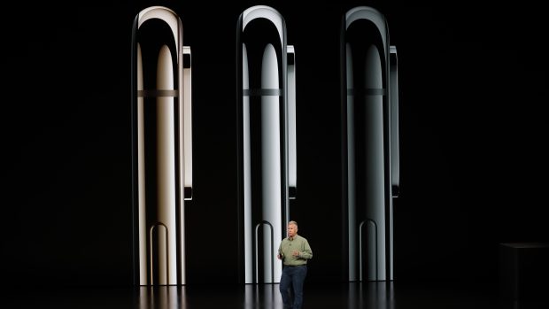 Philip W. Schiller jeden z vedoucích představitelů společnosti Apple mluví v Kalifornii o novém iPhonu XS a XS Max
